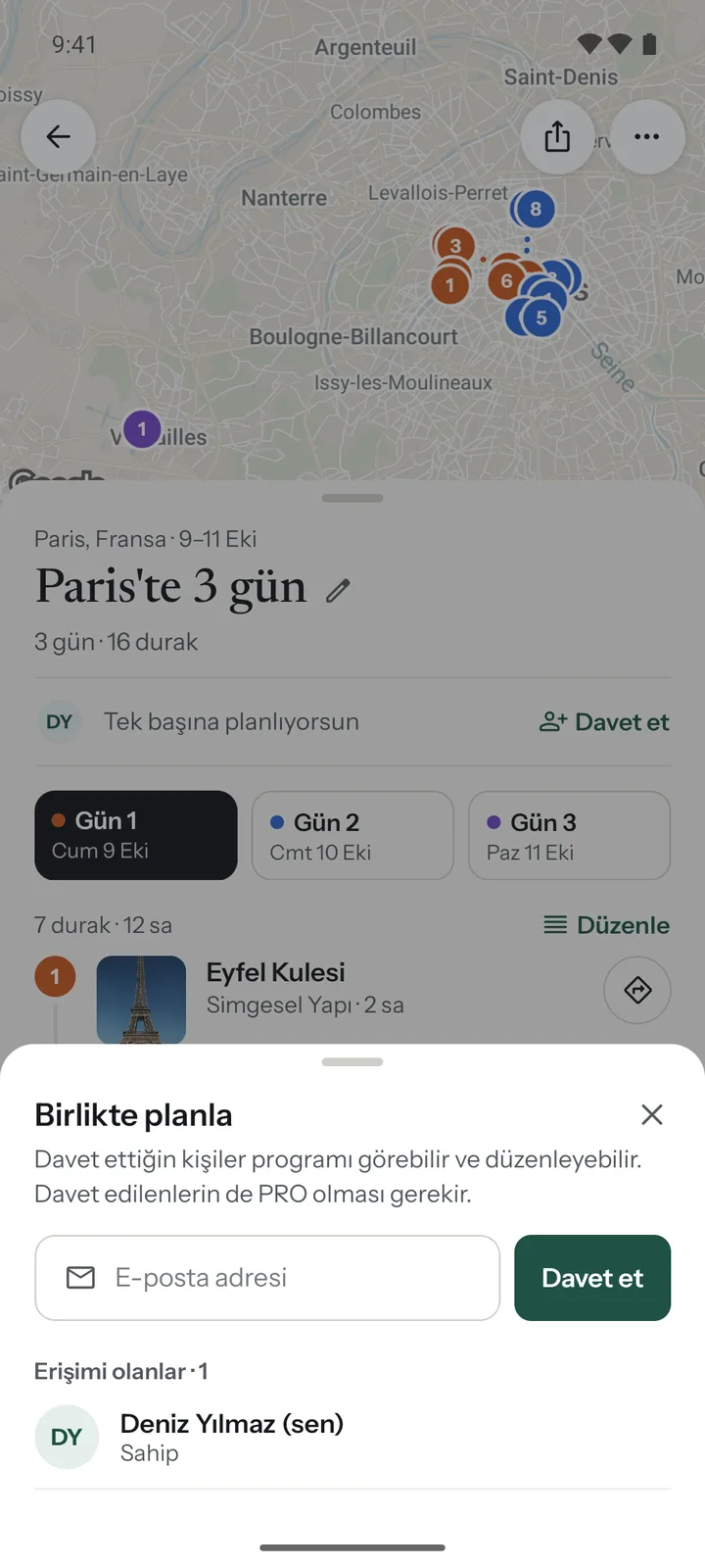 Invitation to plan together
